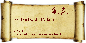 Hollerbach Petra névjegykártya