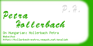 petra hollerbach business card